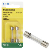 Bussmann 5A MDL Glass Tube Electronic Fuse (2-Pack) BP/MDL-5