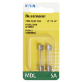 Bussmann 5A MDL Glass Tube Electronic Fuse (2-Pack)