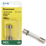 Bussmann 4A MDL Glass Tube Electronic Fuse (2-Pack) BP/MDL-4