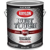 Krylon Rust Tough Oil-Based Flat Rust Control Enamel, Black, 1 Gal. K09731008