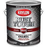 Krylon Rust Tough Oil-Based Gloss  Rust Control Enamel, Black, 1 Gal. K09730008 792095