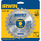 Irwin Marathon 6-1/2 In. 18-Tooth Framing/Ripping Circular Saw Blade 14020