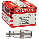 Milton M-Style 1/4" Male NPT Plug (10-Pack) 727 Pack of 10