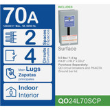 Square D QO 70A 2-Space 4-Circuit Indoor Main Lug Load Center