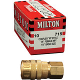 Milton Kwik Change M-Style 1/4 In. Female NPT Coupler (10-Pack) 715 Pack of 10