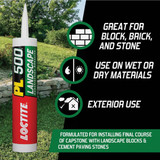 Loctite PL 500 10 Oz. Landscape Adhesive 1654392 264341