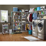 ClosetMaid 12 In. Shelf & Rod Wire Closet Corner Shelf Kit, White