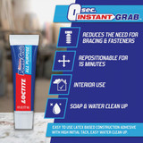 LOCTITE Power Grab Express 6 Oz. All-Purpose Construction Adhesive 2029846 278700