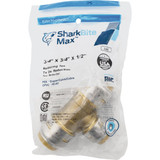 SharkBite 3-4 In. X 3-4 In. X 1-2 In. Push-to-Connect Tee UR412A 461967