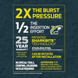 SharkBite 1/2 In. PTC x 1/2 In. FPT 90 Deg. Push-to-Connect Drop Ear Brass Elbow (1/4 Bend)