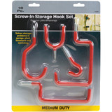 Screw-In Vinyl Coated Storage Hook Set 234567 234567