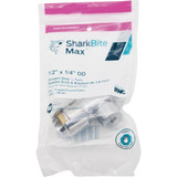 SharkBite 1-2 In. x 1-4 In. Compression Brass Straight Stop Valve UR23337 400421