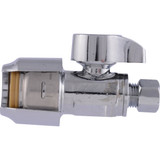 SharkBite 1-2 In. x 1-4 In. Compression Brass Straight Stop Valve UR23337 400421