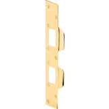 Defender Security Polished Brass 1-5/8 In. Heavy-Gauge High Security Strike Plate