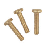 Westinghouse 3/4 In. Brass-Plated Knurled Head Fixture Screws (3-Pack) 70634