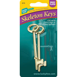 Lucky Line Zinc Skeleton Key, (2-Pack) 87002
