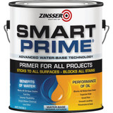 Zinsser Smart Prime Water-Base Interior/Exterior Stain Blocking Primer, White, 1 Gal.