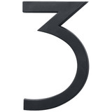 Hy-Ko Architectural Series 6 In. Satin Black House Number Three FM-6/3