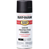 Rust-Oleum Stops Rust Decor 12 Oz. Satin Spray Paint, Black 7777830 789356
