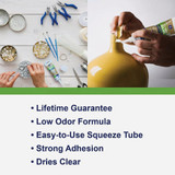 GE Specialty Projects Premium Silicone Glue, Clear, 2.8  Oz. Tube 2823396 351372
