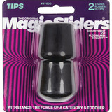 Magic Sliders 1-1/4 In. Black Rubber Leg Tip (2-Pack) 97600