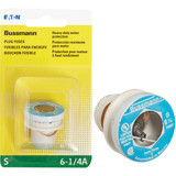 Bussmann 6-1/4A BP/S Time-Delay Plug Fuse BP/S-6-1/4