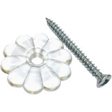 United States Hardware Clear Rosette with Screws (24-Count) D-140B