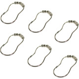 Zenith Zenna Home Chrome Roller Shower Curtain Hook (12 Count) SSR003SS 428781