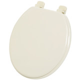 Home Impressions Round Closed Front Bone Wood Toilet Seat WMS-17-B-B