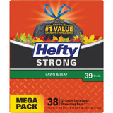 Hefty Strong 39 Gal. Black Lawn & Leaf Bag (38-Count) E87038