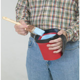 HANDy Paint Pail 1 Qt. Red Painter's Bucket w/Adjustable Strap And Magnetic Brush Holder