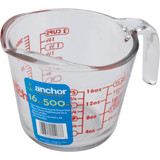 Anchor Hocking 2 Cup Clear Glass Measuring Cup