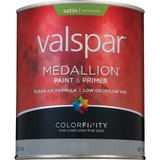 Valspar Medallion 100% Acrylic Paint & Primer Satin Exterior House Paint, Pastel Base, 1 Qt.