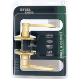 Steel Pro Polished Brass Passage Door Lever