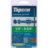 Tapcon 1/4 In. x 2-3/4 In. Hex Concrete Screw Anchor (75 Ct.)