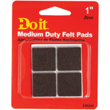 Do it 1 In. Brown Square Felt Pad (4-Count)