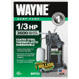 Wayne SPF Series 1/3 HP 115V Submersible Sump Pump