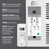 Perfect Aire 8000 BTU 350 Sq. Ft. Window Air Conditioner with Remote Control
