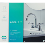 Peerless Claymore Chrome 2-Handle Lever 4 In. Centerset Bathroom Faucet with Pop-Up