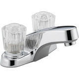 Peerless Core Chrome 2-Handle Knob 4 In. Centerset Bathroom Faucet P240LF