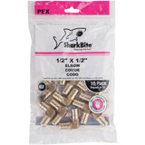 SharkBite 1/2 In. x 1/2 In. Barb 90 Deg. Brass PEX Elbow (1/4 Bend) (10-Pack)