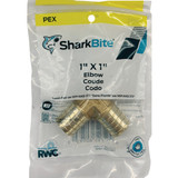 SharkBite 1 In. x 1 In. Barb 90 Deg. Brass PEX Elbow (1/4 Bend)