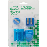 Smart Savers Manual Pencil Sharpener Set (4-Piece) 10231 Pack of 12