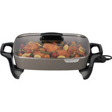 Presto 16 In. Ceramic Electric Skillet with Glass Cover 06856 654922