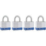 Master Lock 1-9/16 In. Wide 4-Pin Tumbler Keyed Padlock (4-Pack) 3008D