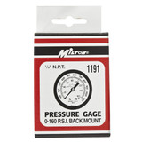 Milton 1/4 In. NPT Back Mount Mini Pressure Gauge