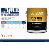 Valspar Pro-Hide Gold Ultra Latex Satin Exterior House Paint, Clear Base, 5 Gal.