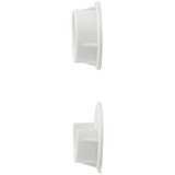 National Hardware 1-3-8 In. White Plastic Closet Rod Socket (2-Pack) N154-567 234838