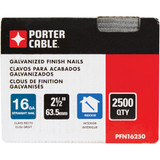 Porter Cable 16-Gauge Galvanized Straight Finish Nail, 2-1/2 In. (2500 Ct.)