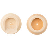 National Hardware 1-3-8 In. Natural Wood Closet Rod Socket (2-Pack) N269-068 256811